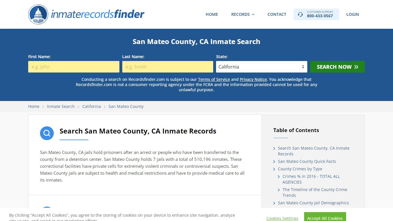 San Mateo County, CA Inmate Lookup & Jail Records Online